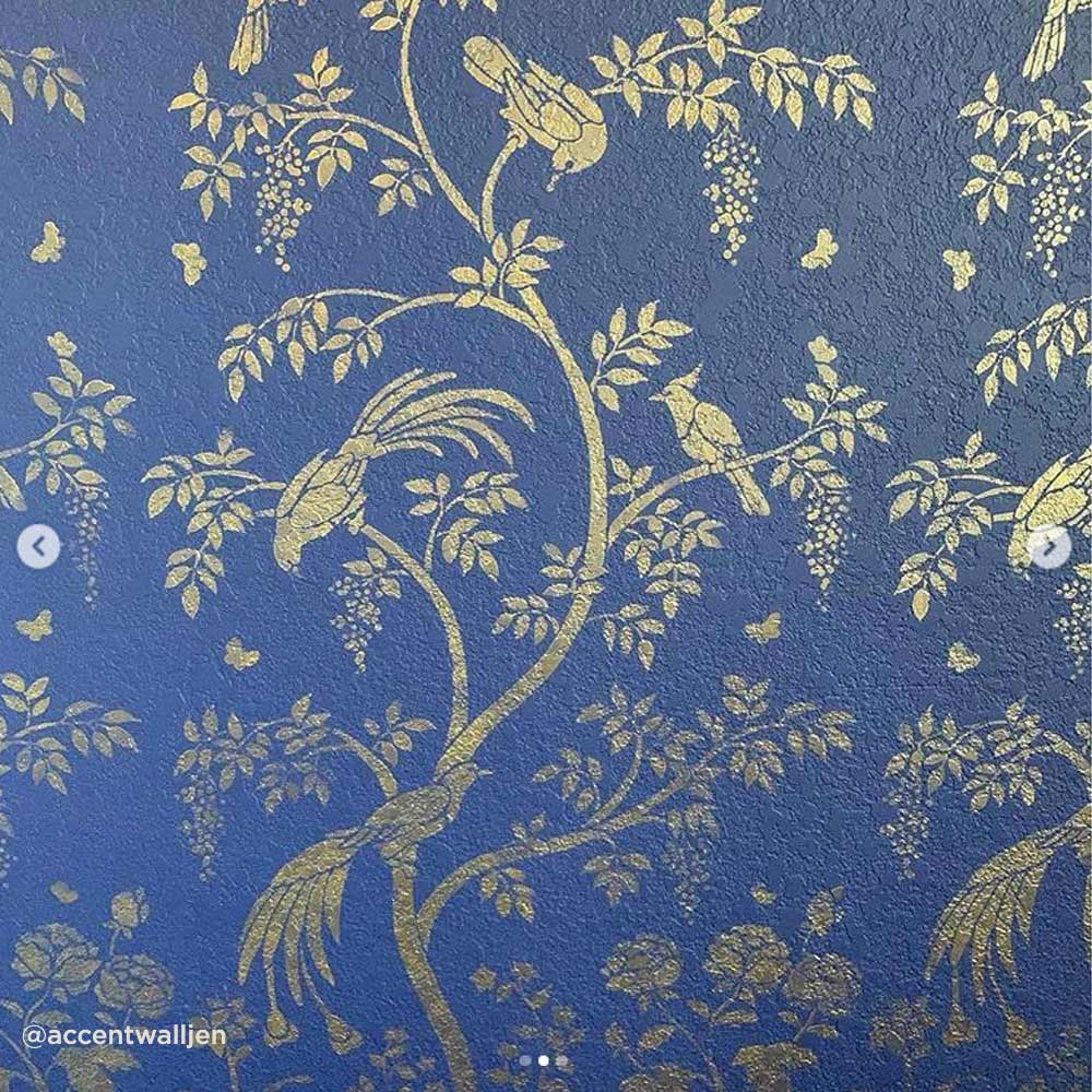 chinoiserie stencil wallpaper