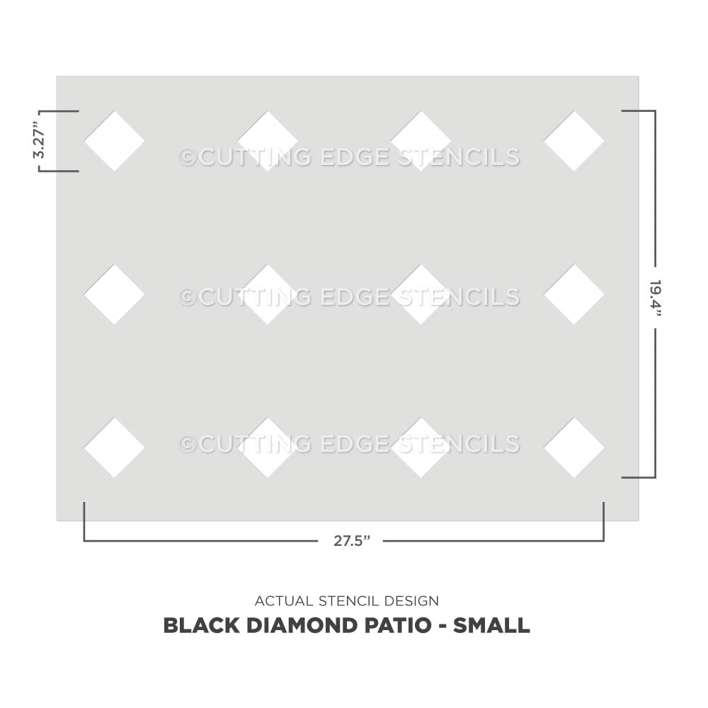 patio stencil black diamond pattern small actual image