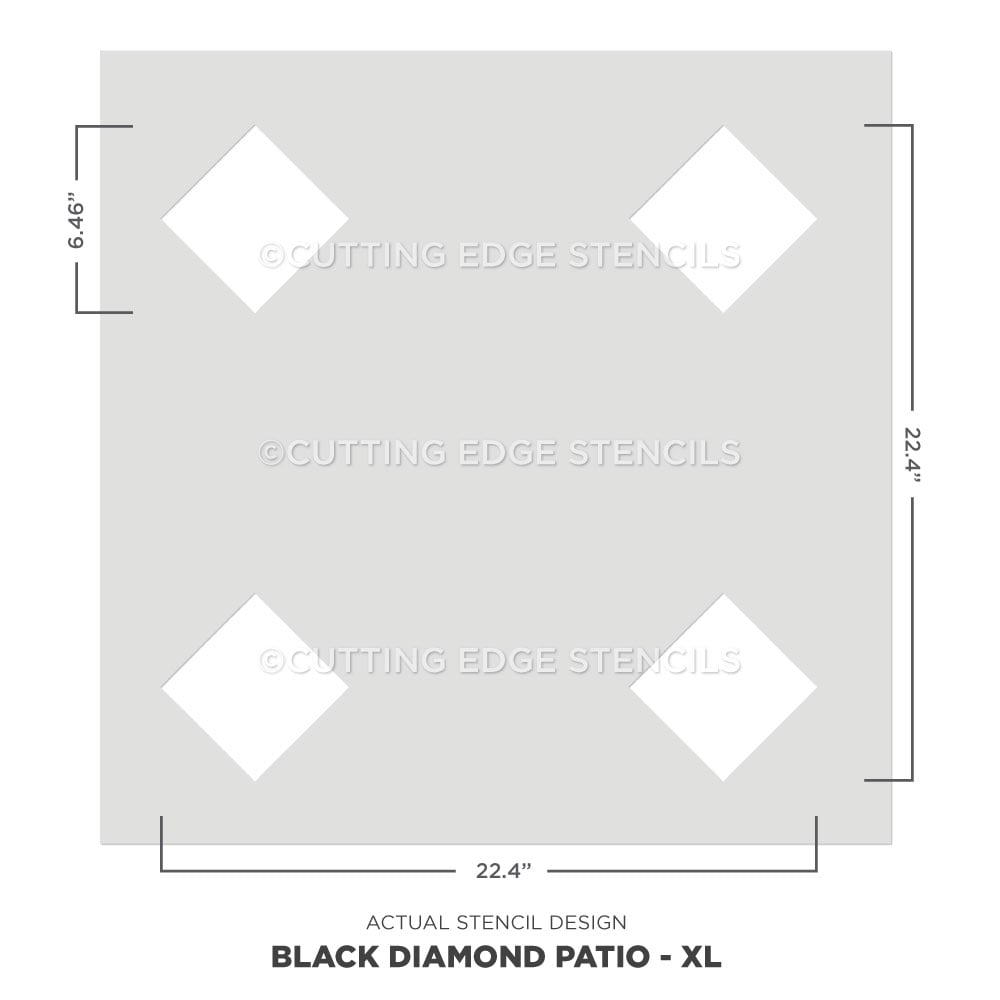 patio stencil black diamond pattern extra large actual image