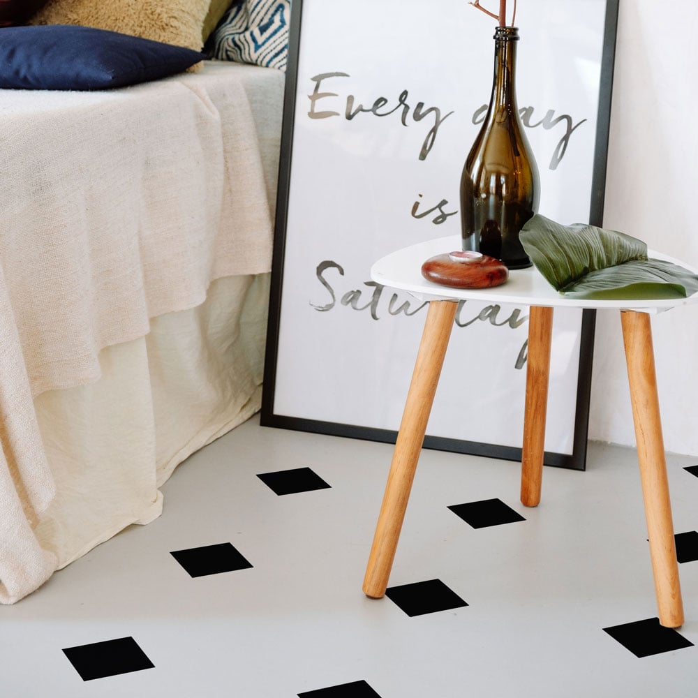 black diamond patio stencil black and white floor bedroom