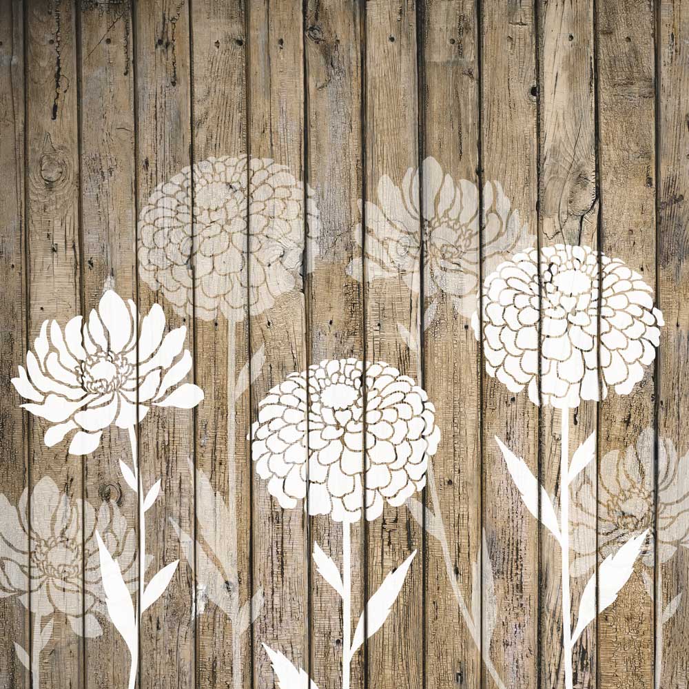 flower stencils on wood