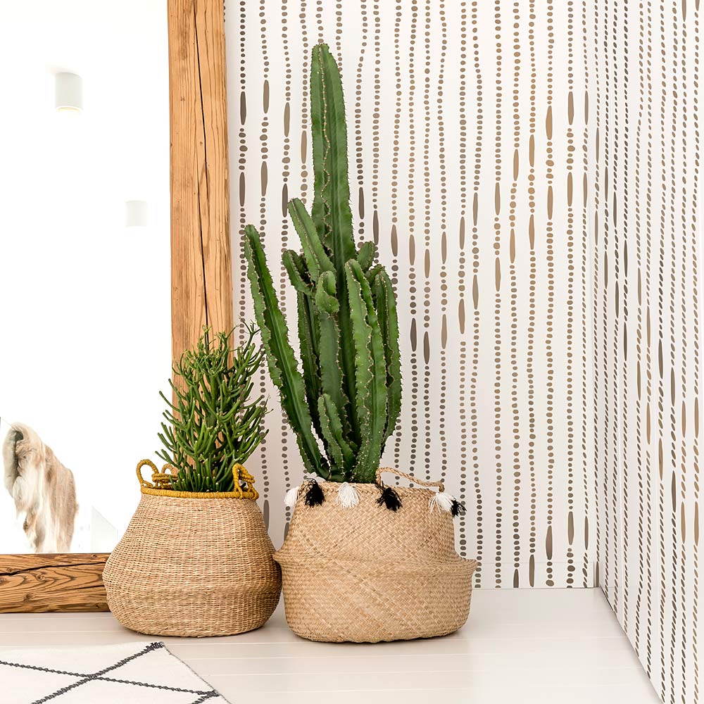 boho beads cactus living room