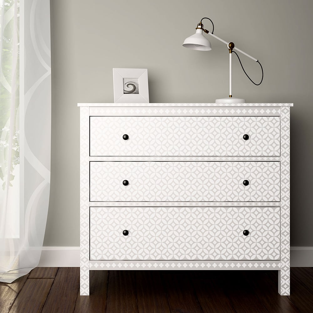 furniture stencil white dresser