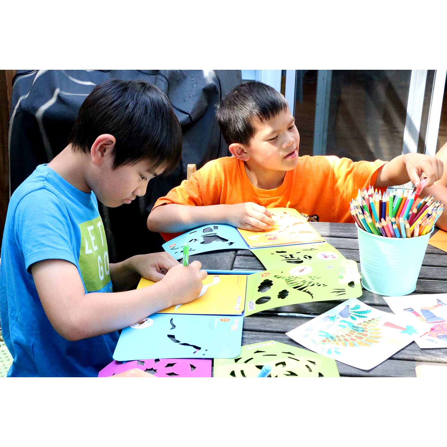 kids coloring stencils