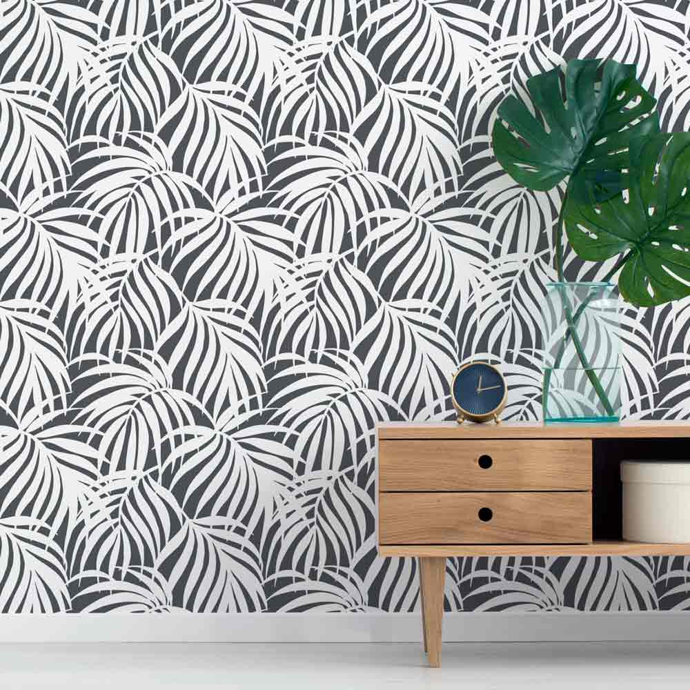 Breezy Palms Wall Stencil - Factory Second