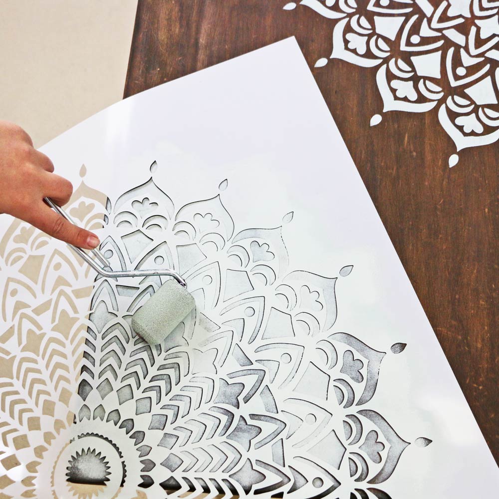 brilliance mandala stencil for furniture