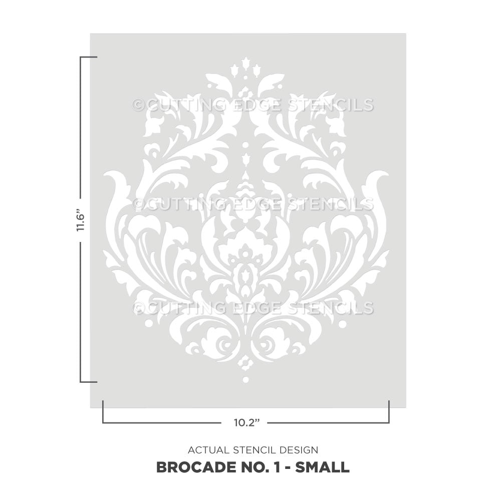 brocade damask wall stencil