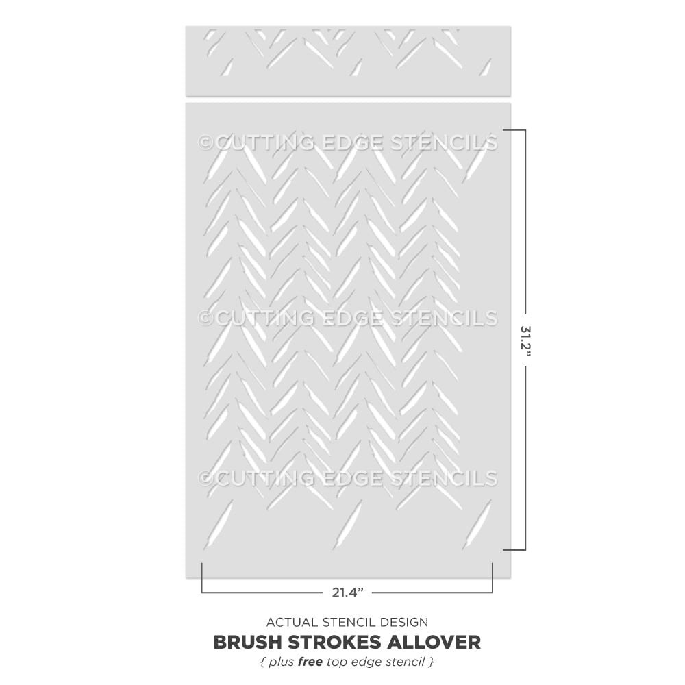 Brush Strokes Allover Stencil Wall Pattern Stenciling