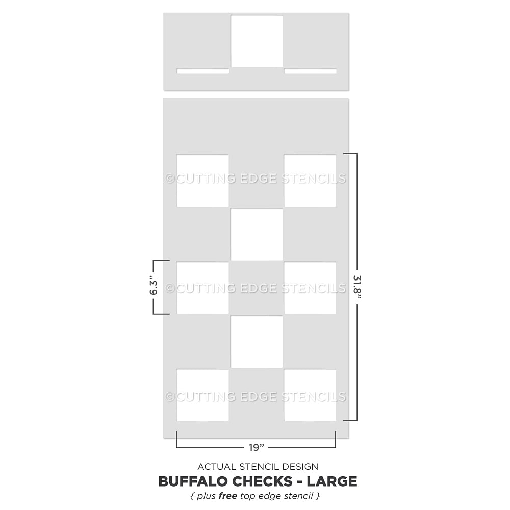 Buffalo Checks Stencil Design Actuals