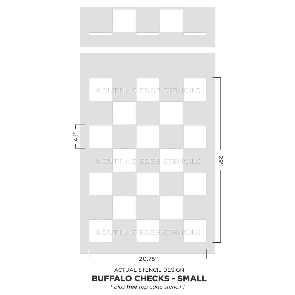 Buffalo Checks Stencil Design Actuals