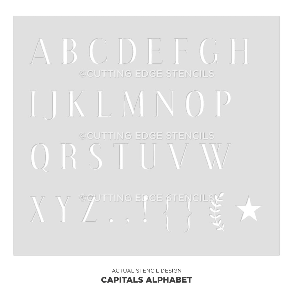 capitals aphabet stencil actual image