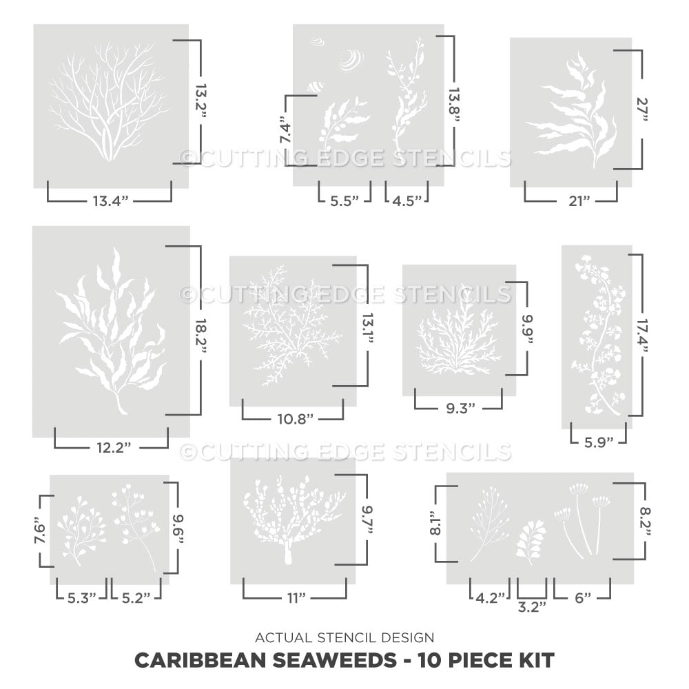 seaweed stencil kit actual stencil image