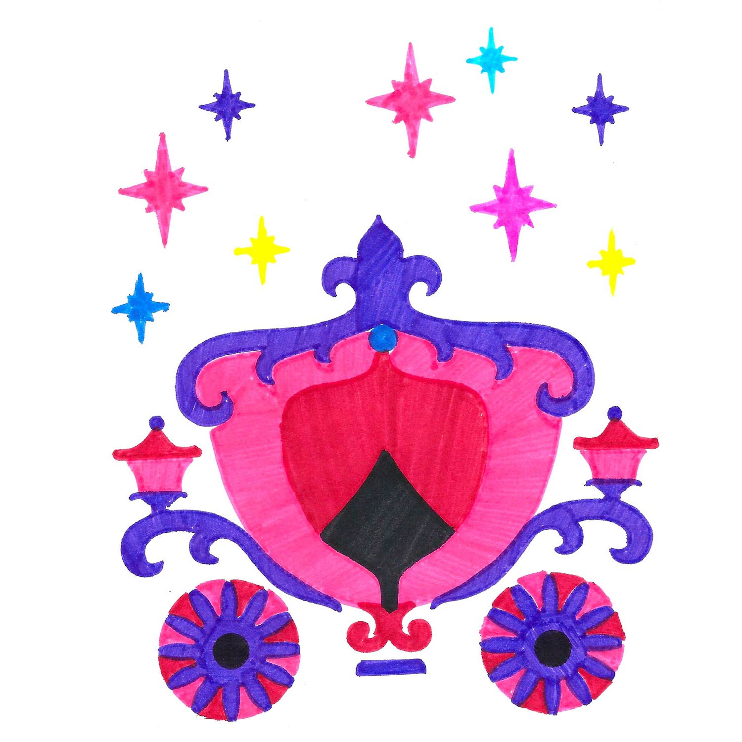 princess carriage stencil