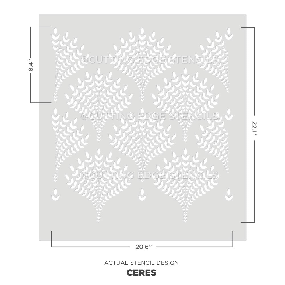 ceres wall stencil pattern actual wall stencil image