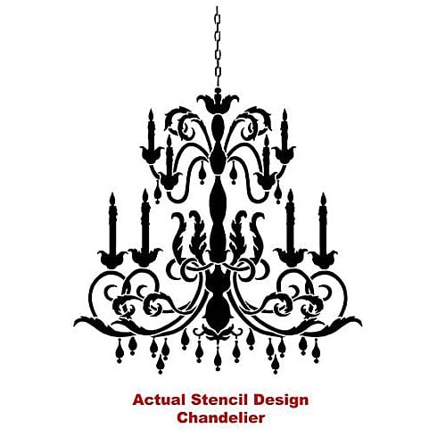 Modern chandelier stencil