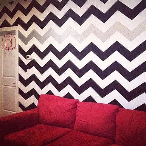 chevron-wall-stencil-pattern