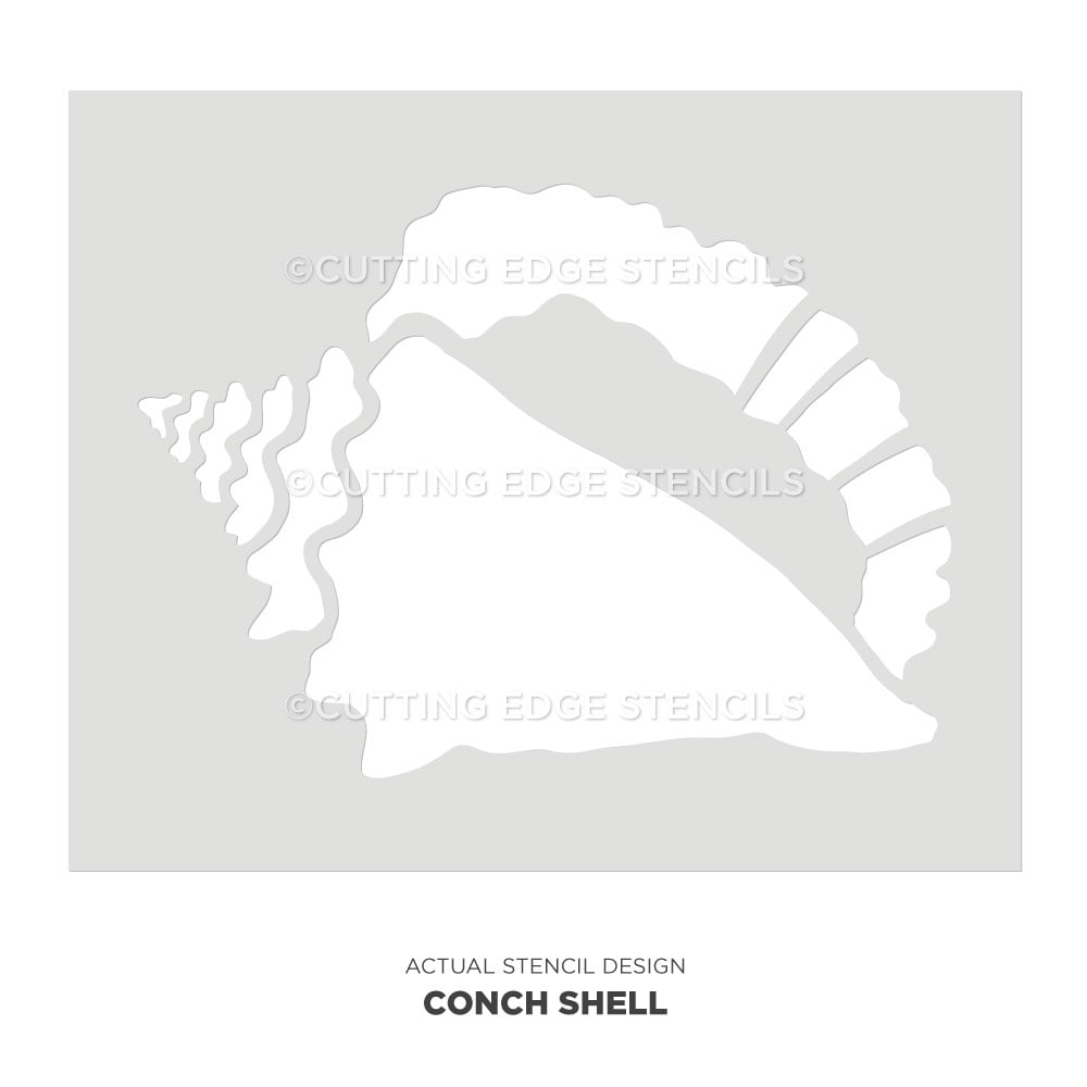 Conch Shell Nautical Wall art stencil