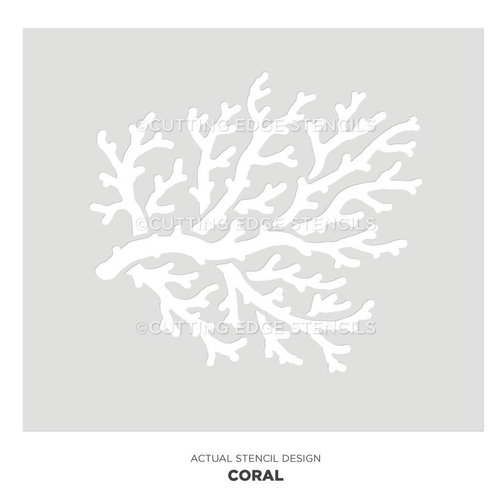 Nautical Coral Wall Art Stencil