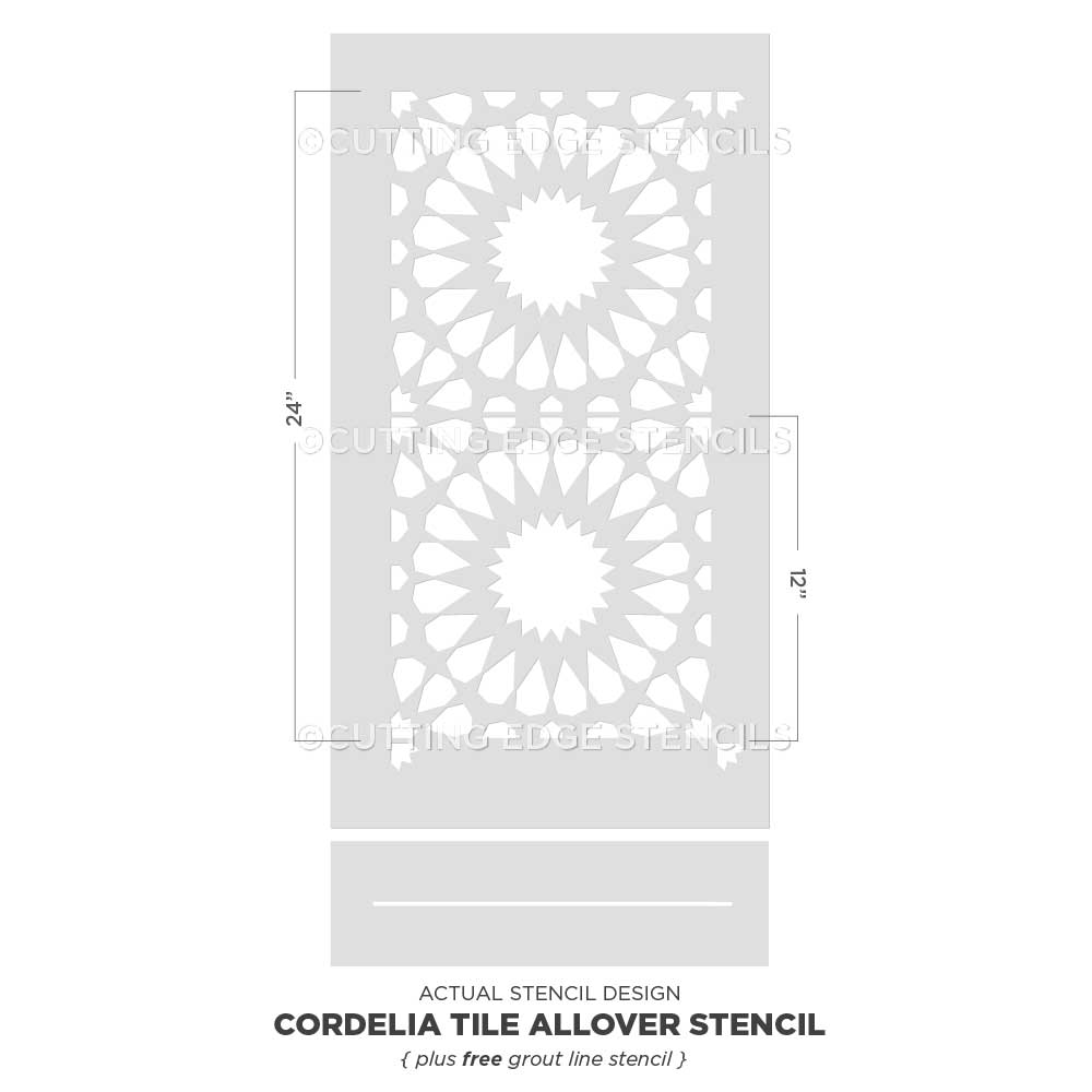 Cordelia Tile Stencil