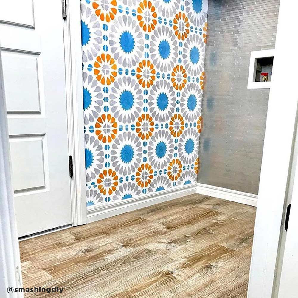 tile stencil wall