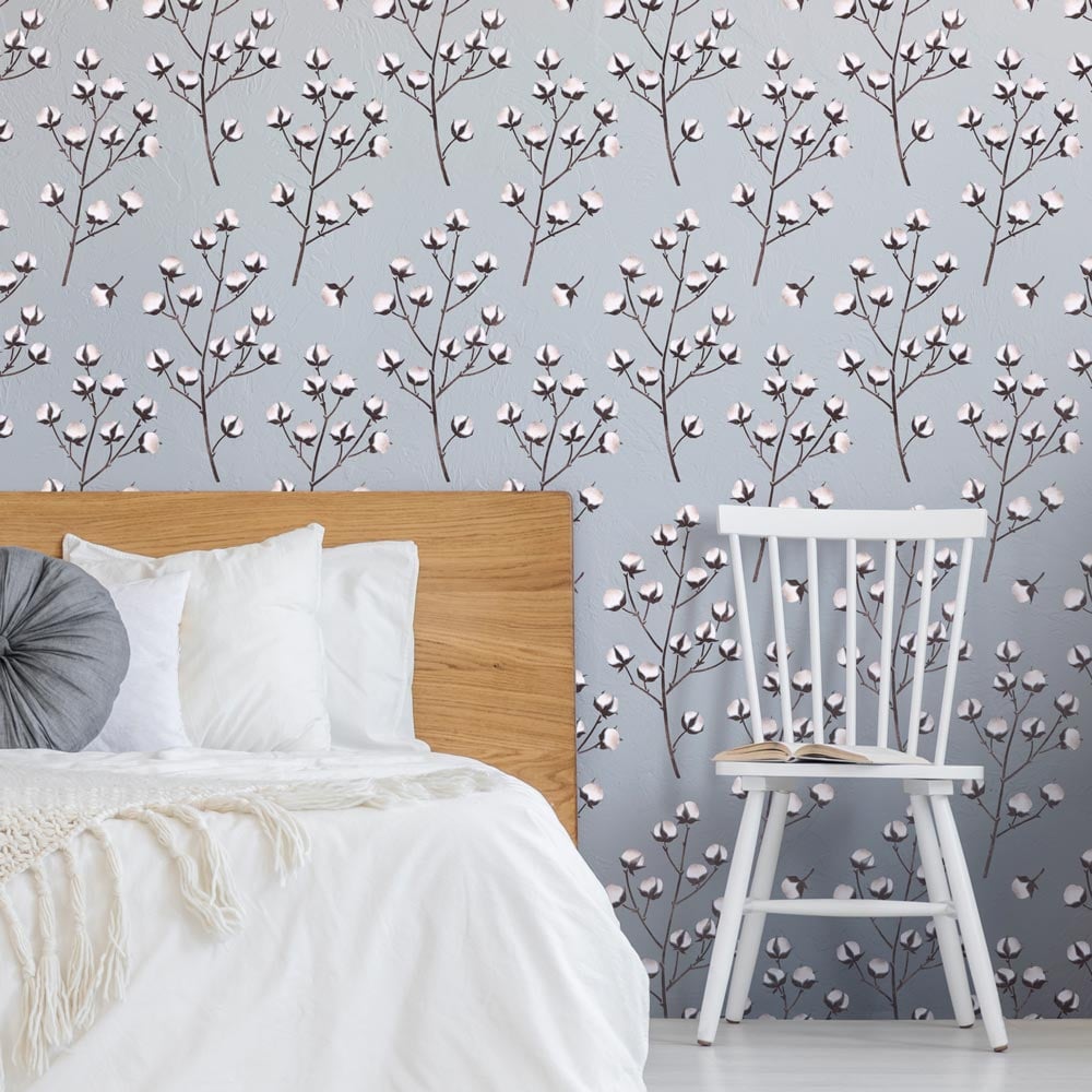 cotton wall stenciling