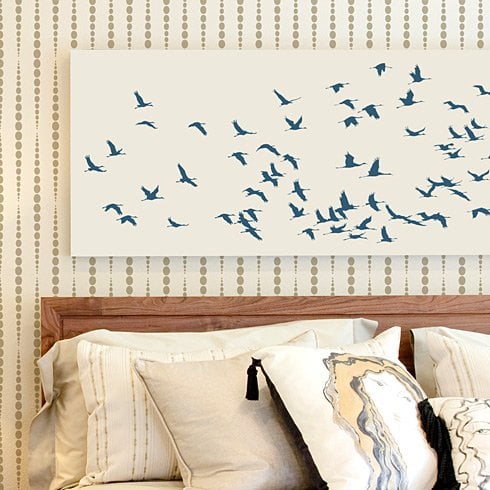 cranes-wall-art-stencil-DIY-decor