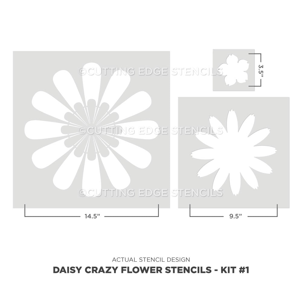 daisy crazy stencil kit design