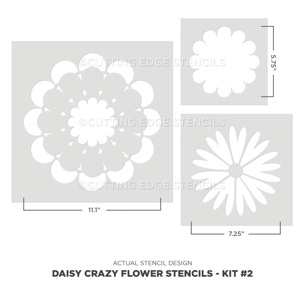 daisy crazy stencil kit design