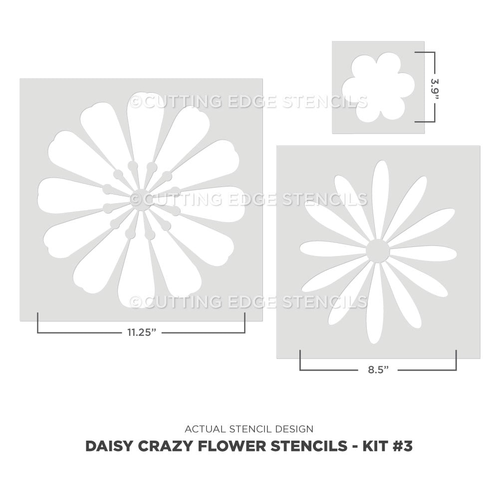 daisy crazy stencil kit design