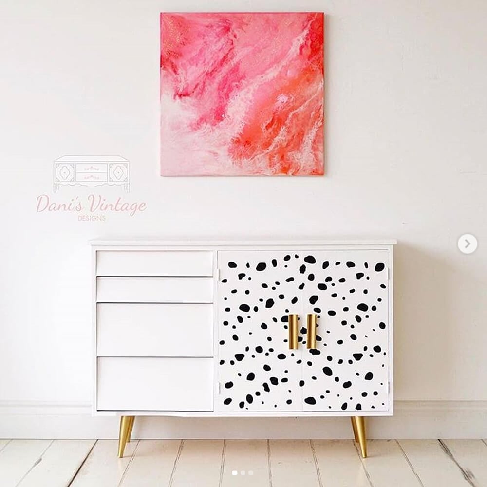 stenciled dresser dalmatian