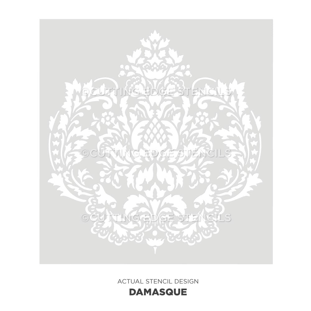 damasque stencil for wall art