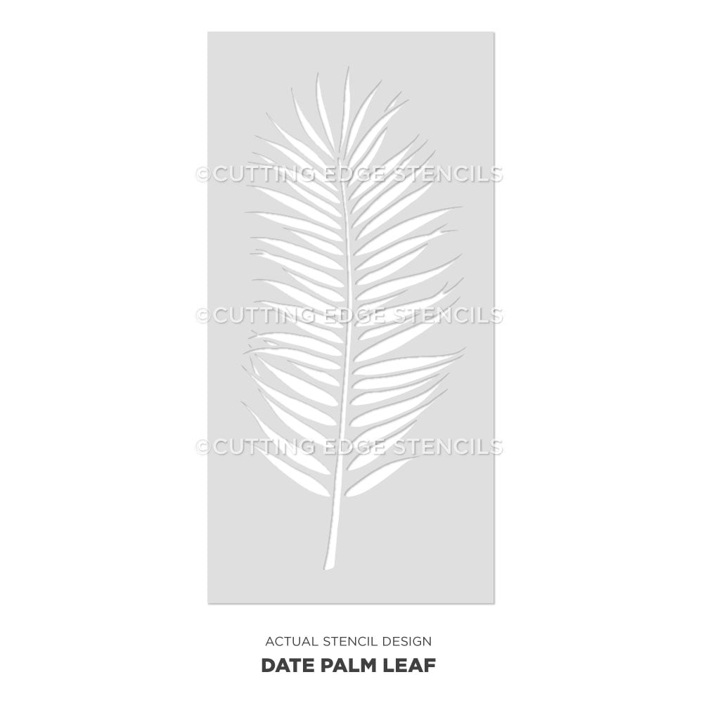 date palm wall stencil actual image