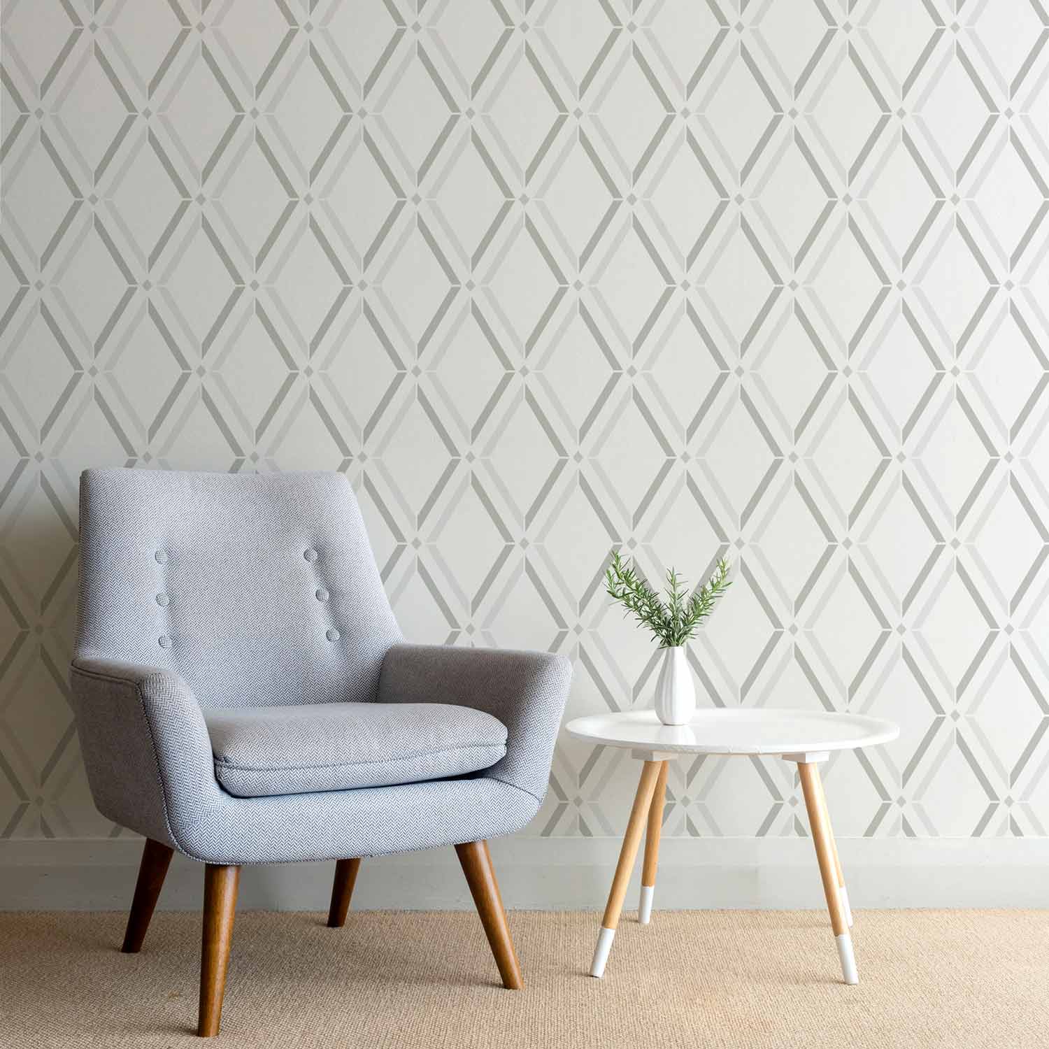 diamond trellis stencil