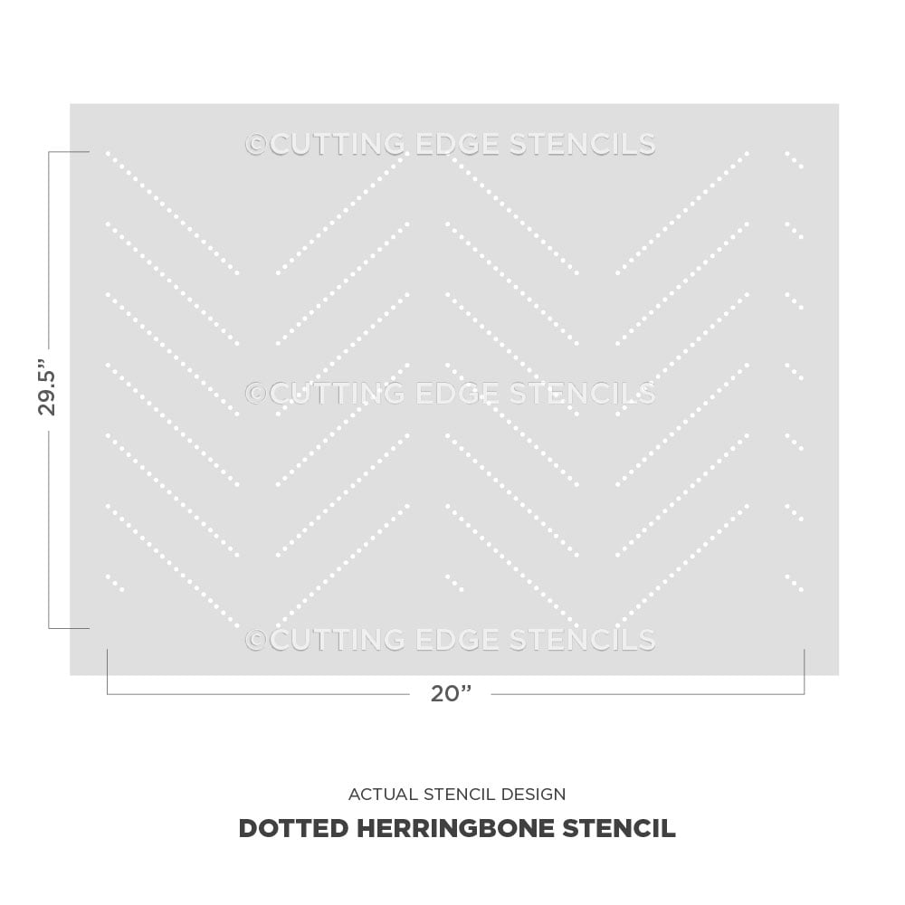 herringbone stencil for walls