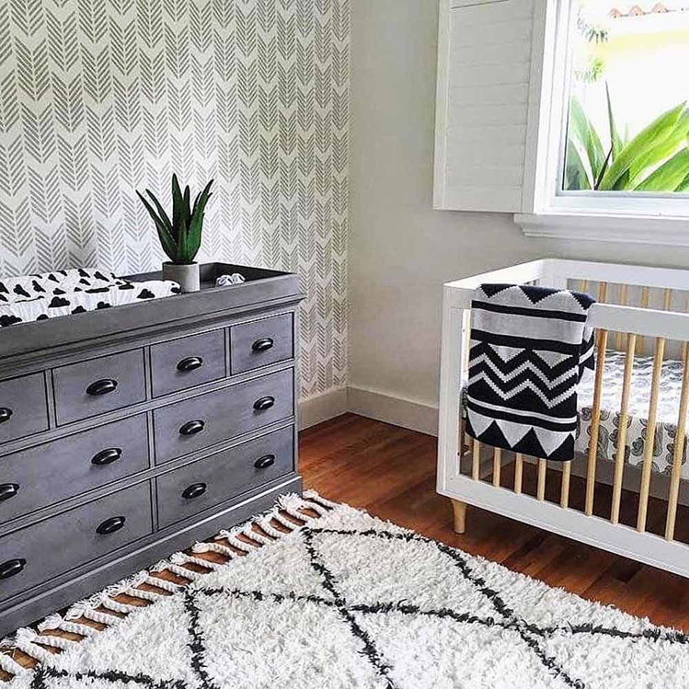 modern nursery stencil