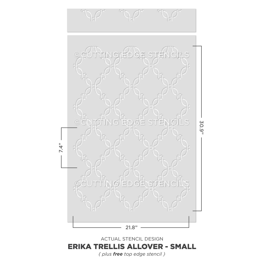 Wall stencil erika trellis wall decal actual