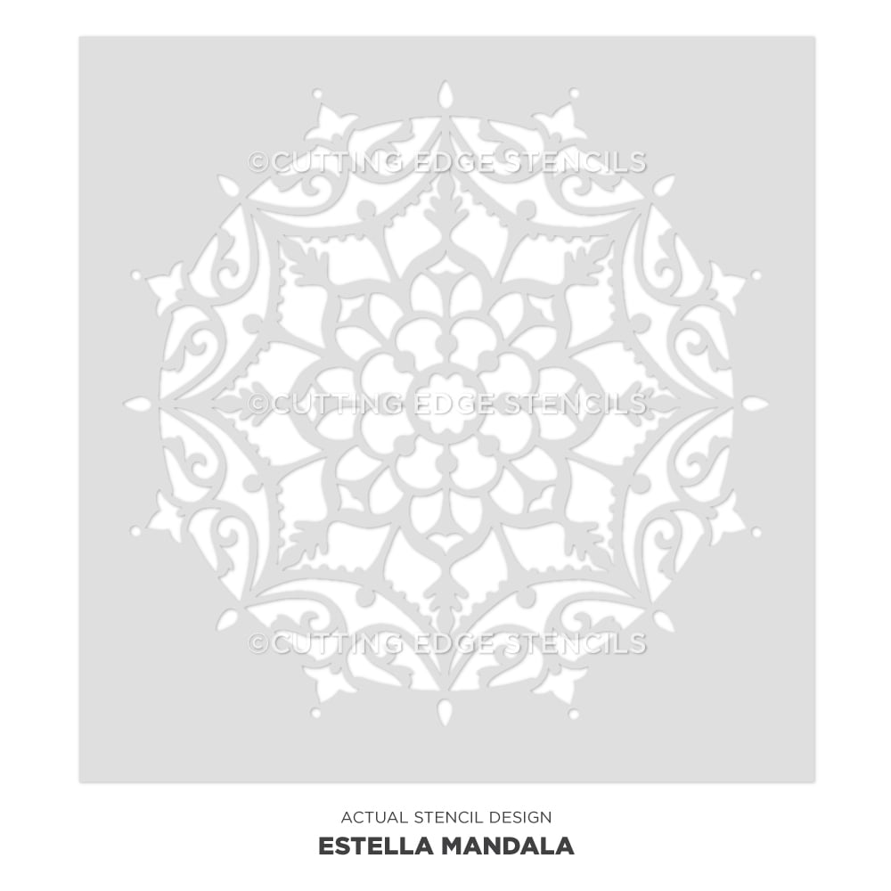 Estella mandala stencil actual design