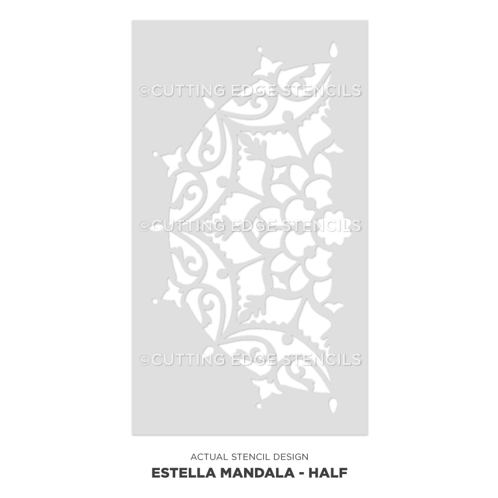 Estella mandala stencil half design