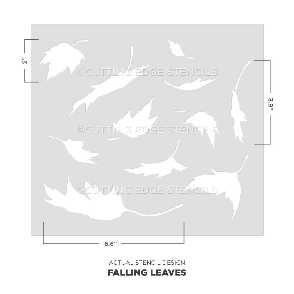 falling leaves stencil