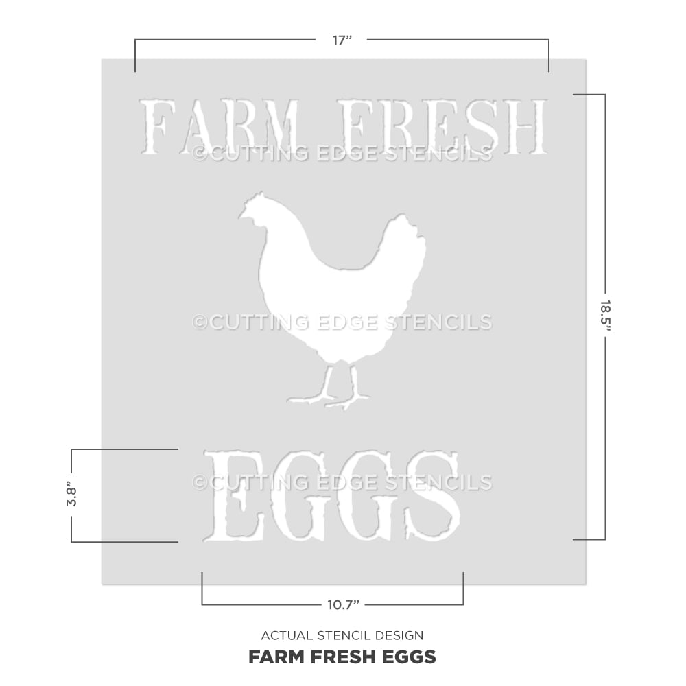 farm fresh eggs sign stencil actual image