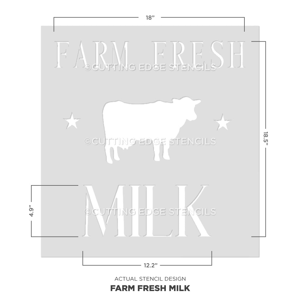 farm fresh milk sign stencil actual image