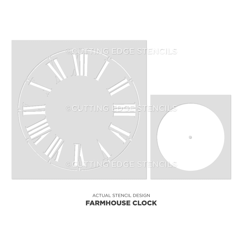 Farmhouse clock stencil actual