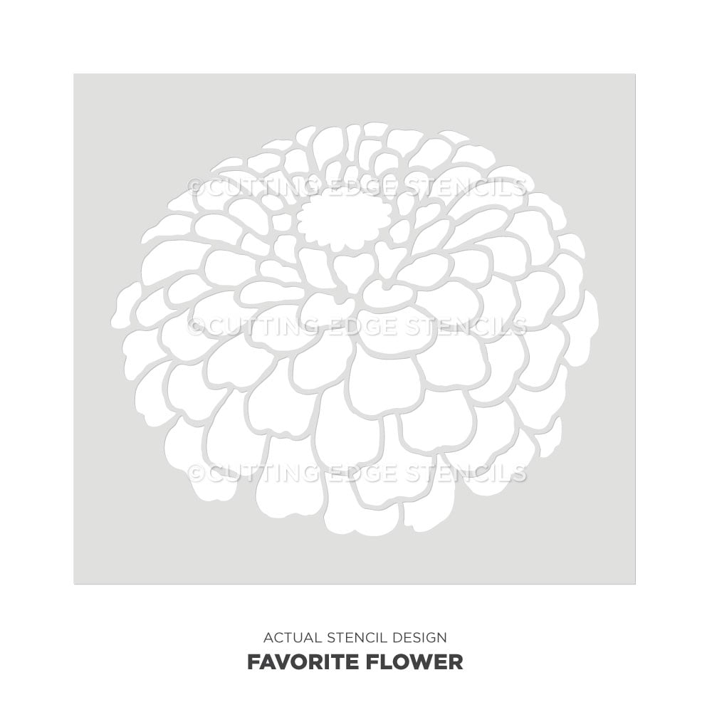 favorite flower wall art stencil