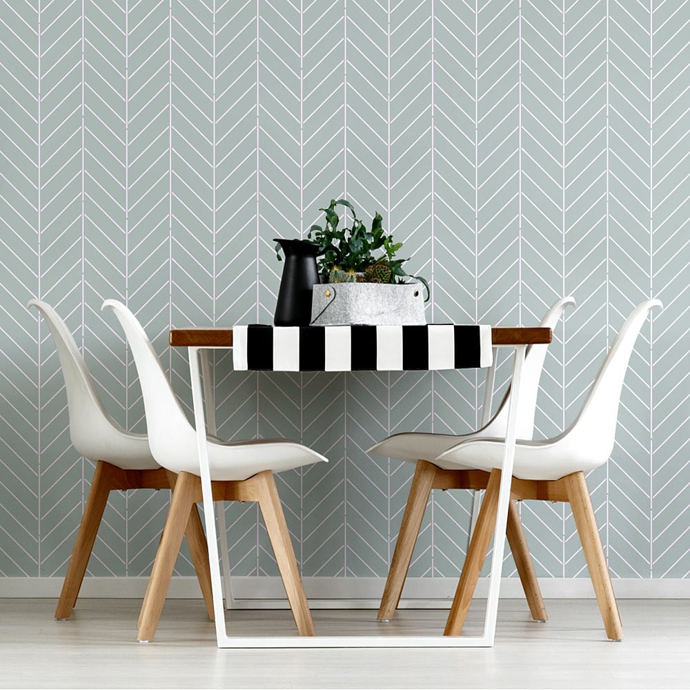 herringbone stencil for wall painting