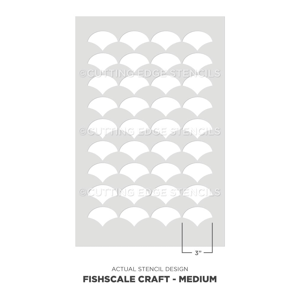 Fishscale Craft stencil pattern