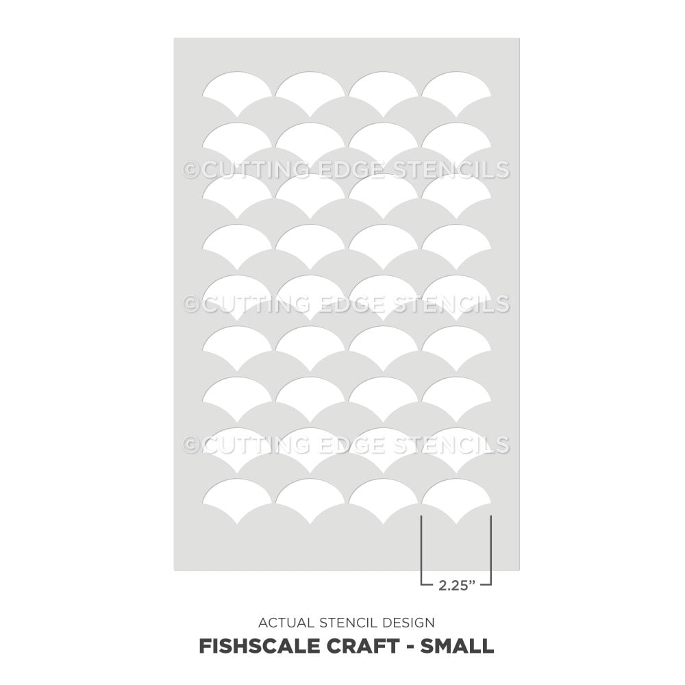 nautical craft stencil fishscale pattern