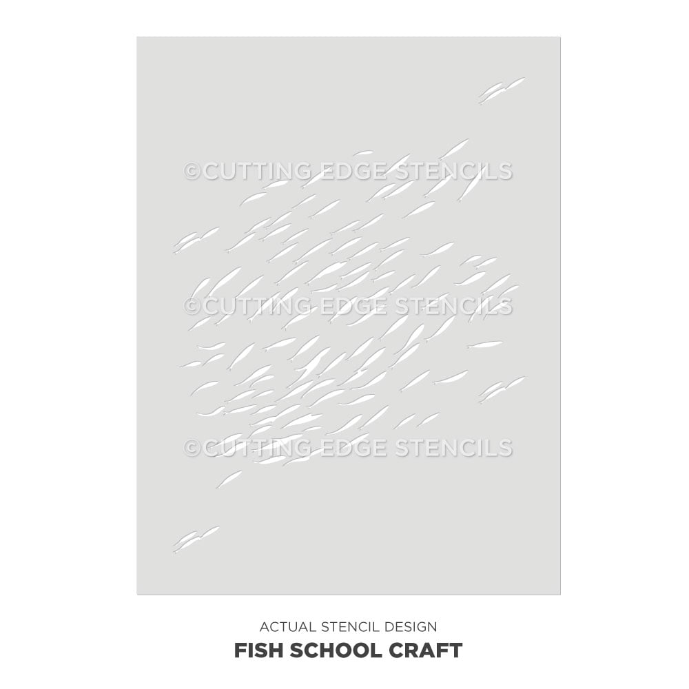 fish school craft stencil