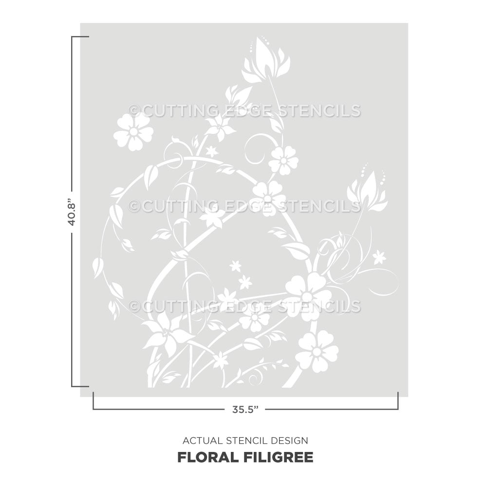 floral filigree stencil