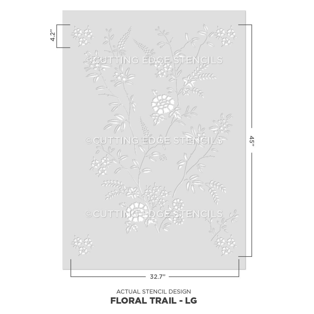 floral trail wall pattern actual size large