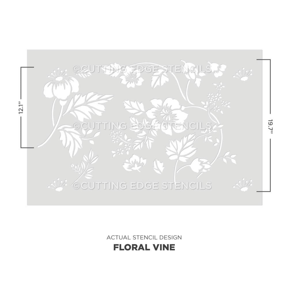 floral vine wall stencil actual stencil image stencil for painting